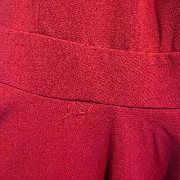 Red A-Line Party Dress - Picture 3 of 4